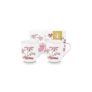 Jolie dots pink set van 2 mokjes Jolie dots pink set van 2 mokjes